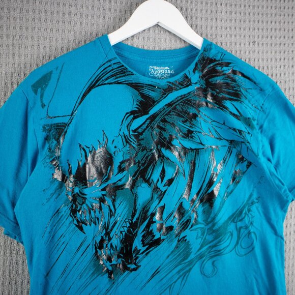 Apostasil Grunge Y2K Skull Cross Tee Mens Medium - Picture 4 of 8